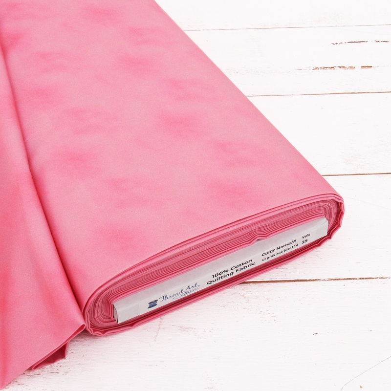 Premium Cotton Quilting Fabric Sold By The Yard – Vintage Threads Collection – Light Pink Marble